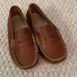 Elephantito Tan Leather Loafer with Textured Grip